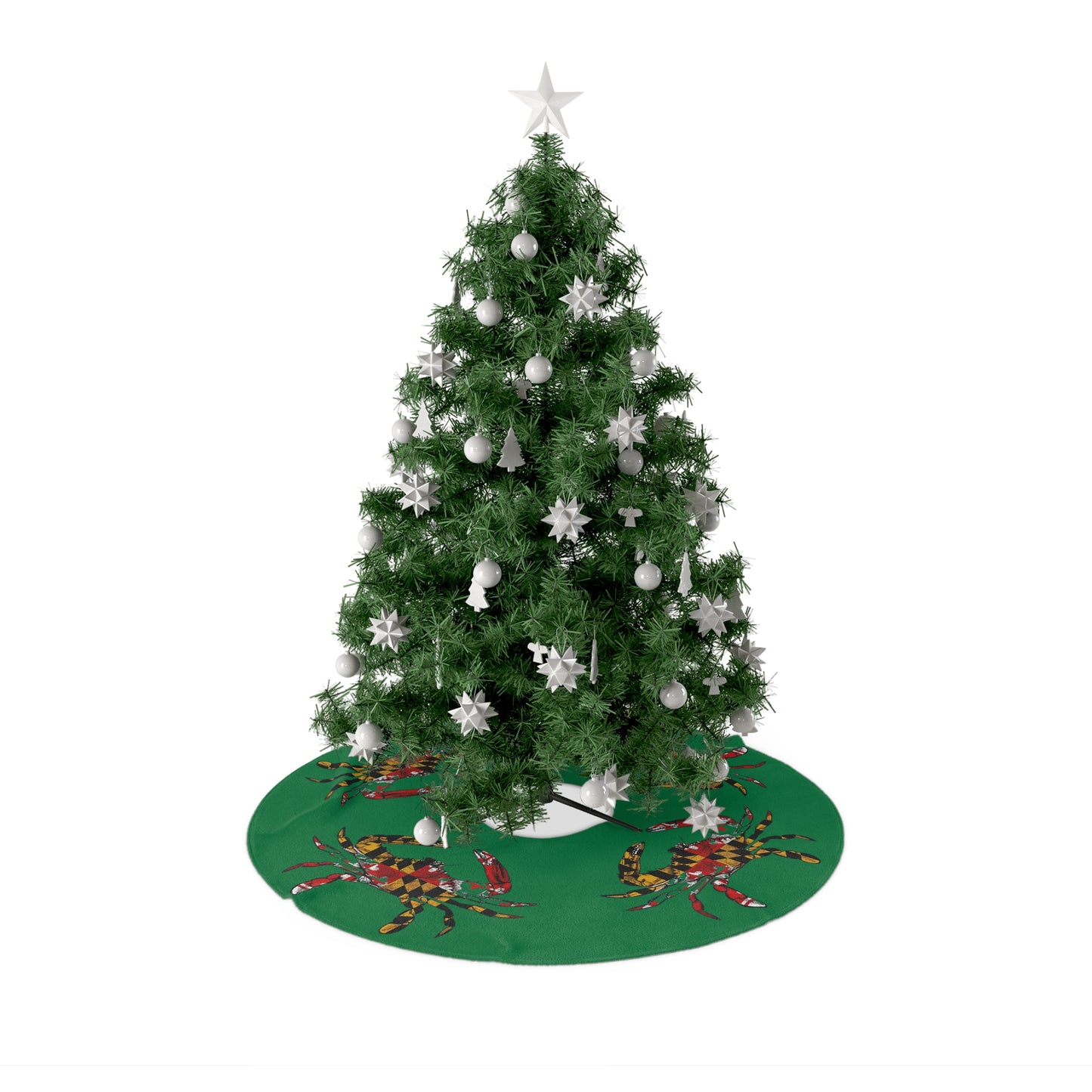 Crabby Christmas Tree Skirt - Green