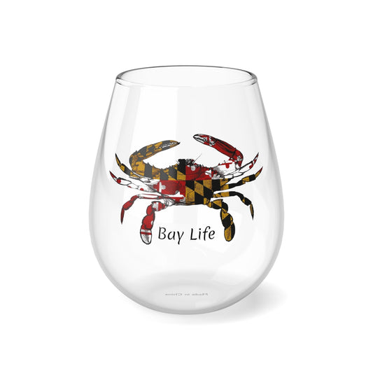 Bay Life Stemless Wine Glass, 11.75oz