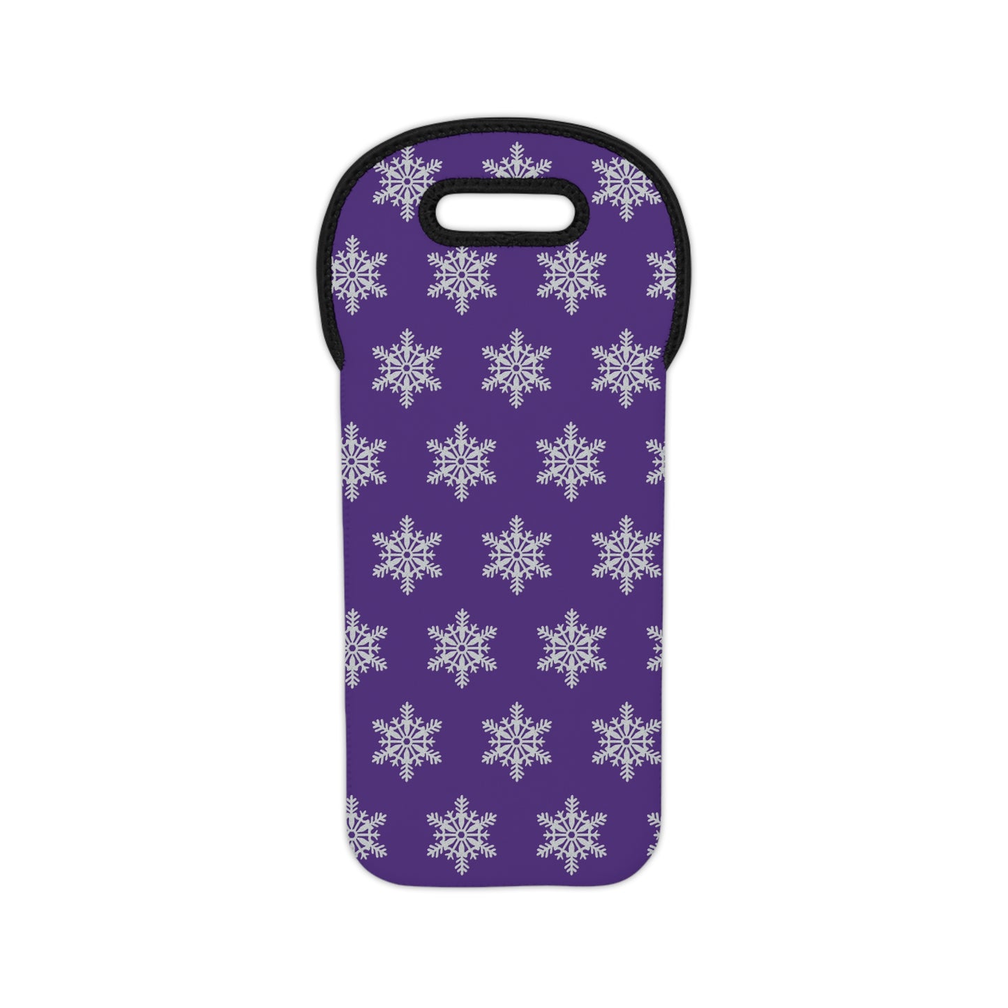 Snowflake Wine Tote Bag - Purple