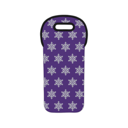 Snowflake Wine Tote Bag - Purple