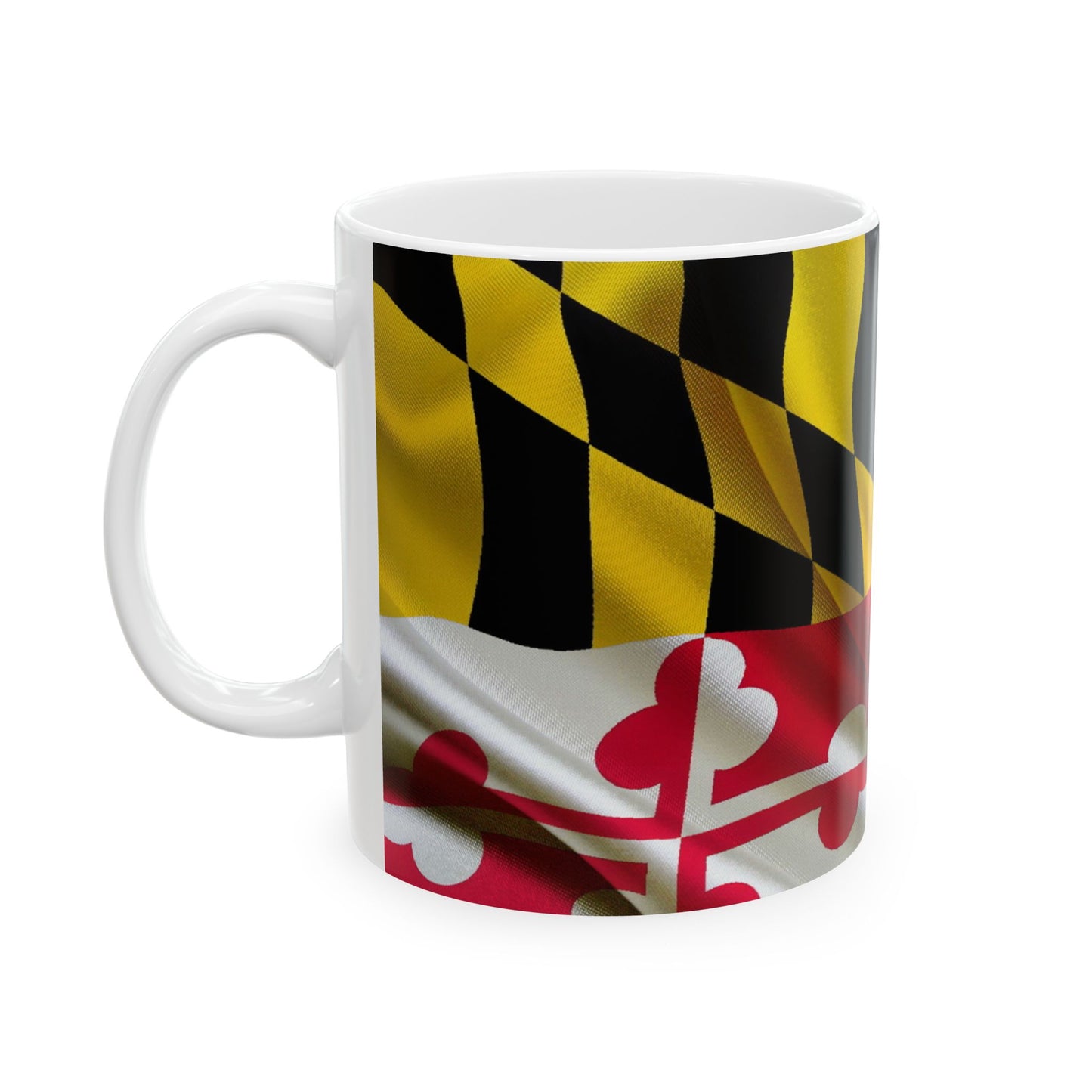 Wavy MD Flag Ceramic Mug 11oz