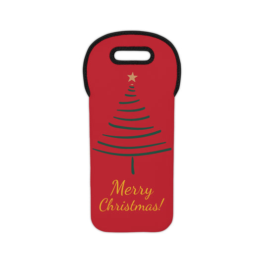 Merry Christmas Wine Tote Bag