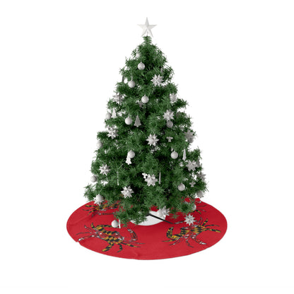 Crabby Christmas Tree Skirt - Red