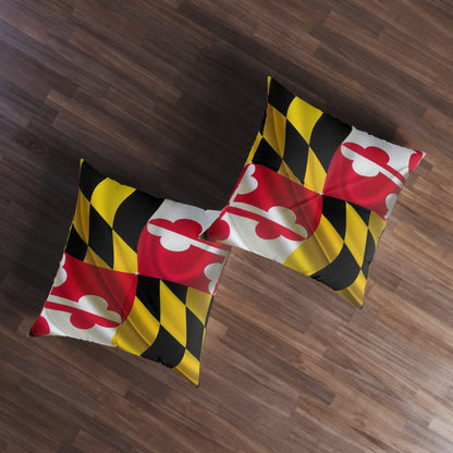 MD Flag Tufted Floor Pillow - Square