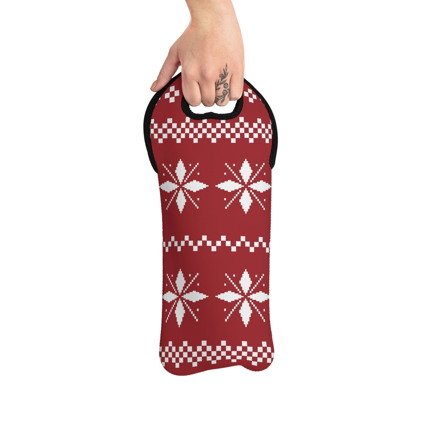 Red Winter Wine Tote Bag