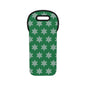 Snowflake Wine Tote Bag - Green