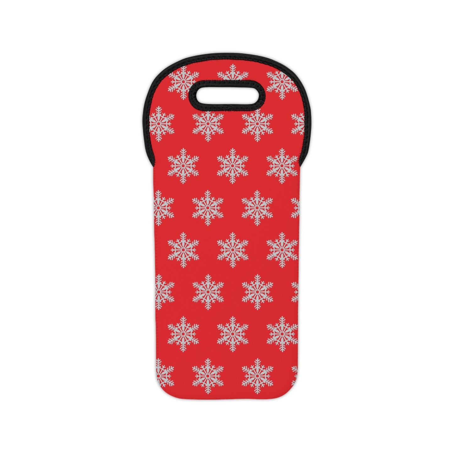 Snowflake Wine Tote Bag - Red