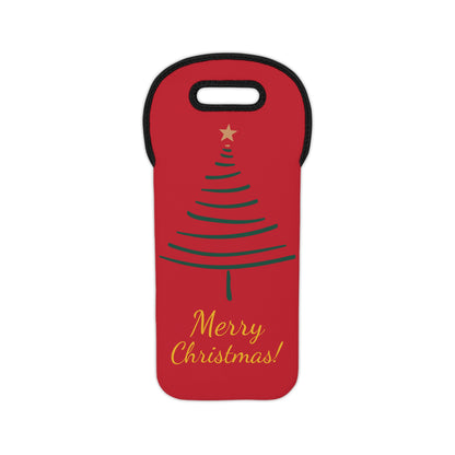Merry Christmas Wine Tote Bag