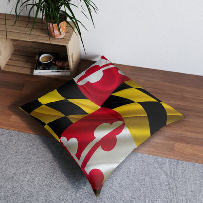 MD Flag Tufted Floor Pillow - Square