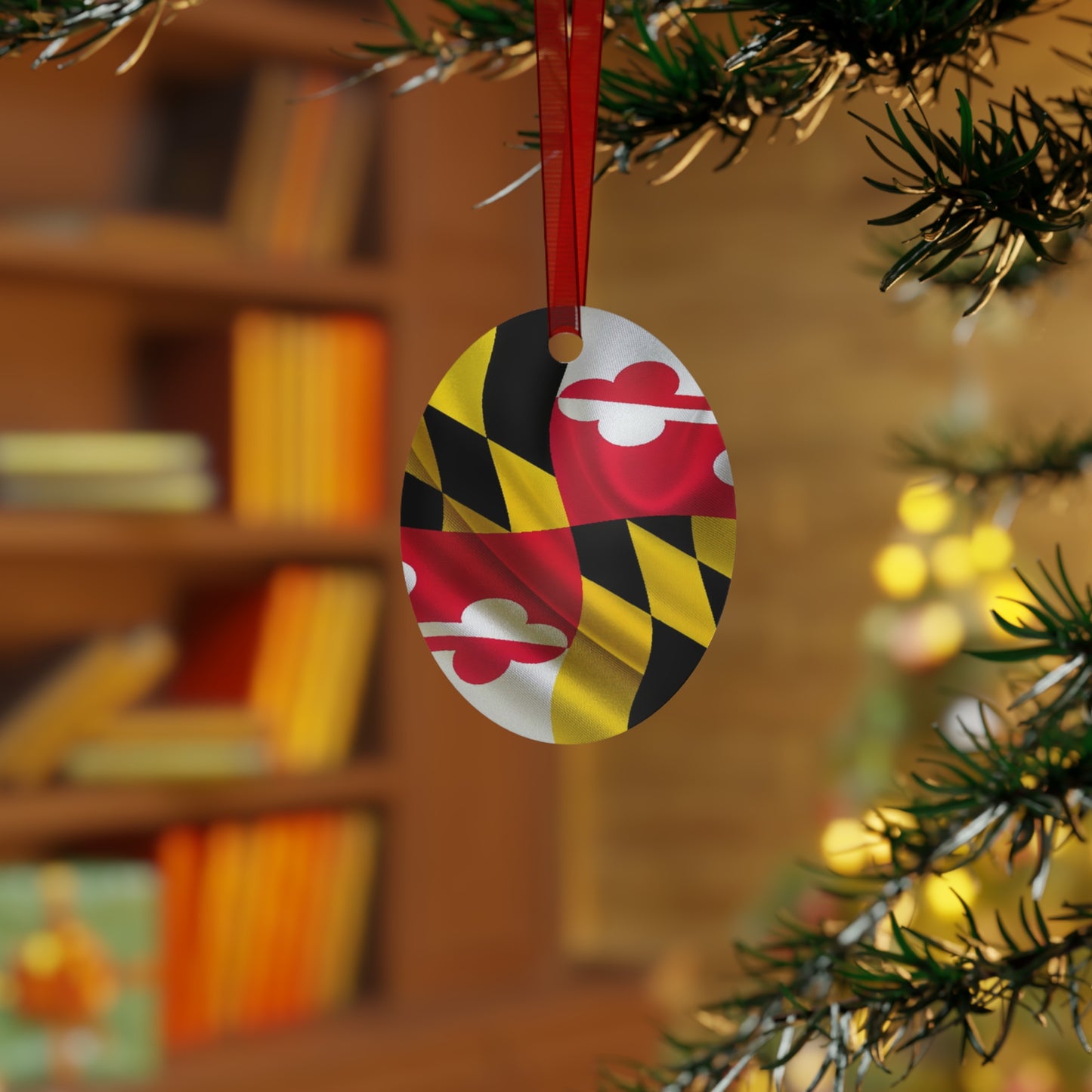 MD Flag Metal Ornaments