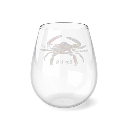 Bay Life Stemless Wine Glass, 11.75oz