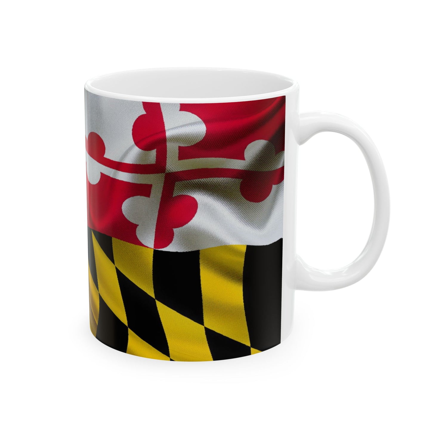 Wavy MD Flag Ceramic Mug 11oz